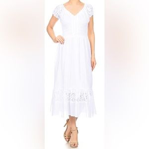 Boho Renaissance inspired White Dress